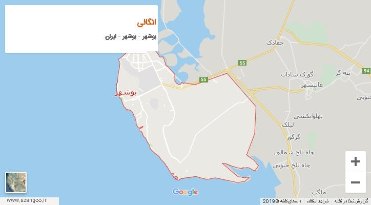 دهستان انگالی بر روی نقشه