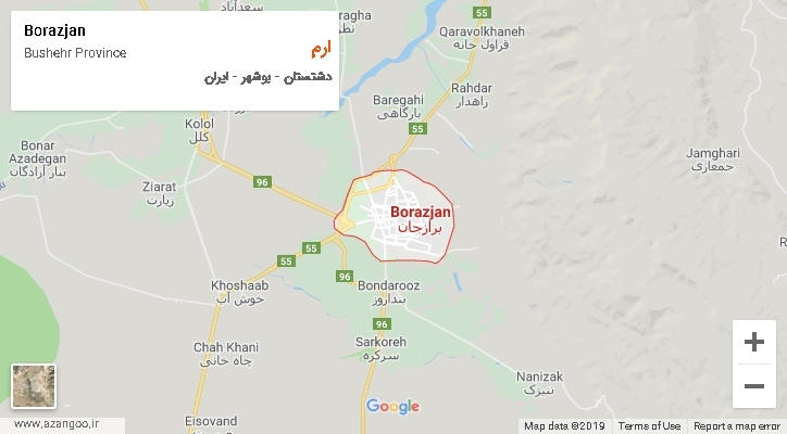 دهستان ارم بر روی نقشه