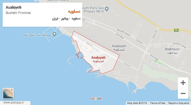دهستان عسلویه بر روی نقشه