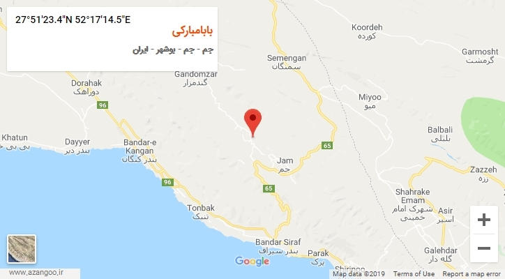 روستای بابامبارکی بر روی نقشه