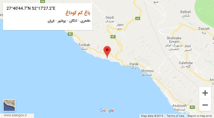 روستای باغ کم کوداغ بر روی نقشه