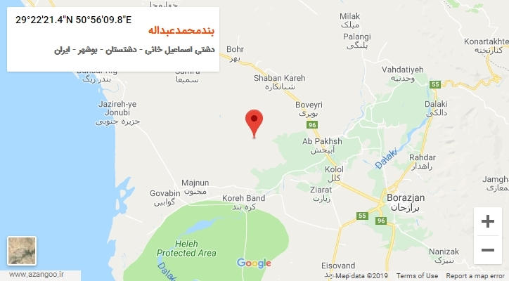 روستای بندمحمدعبداله بر روی نقشه