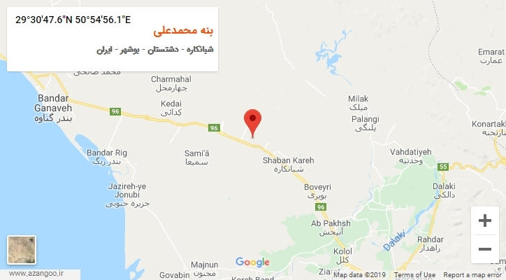 روستای بنه محمدعلی بر روی نقشه
