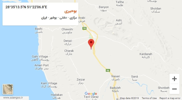 روستای بوحیری بر روی نقشه