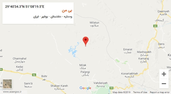 روستای بی من بر روی نقشه