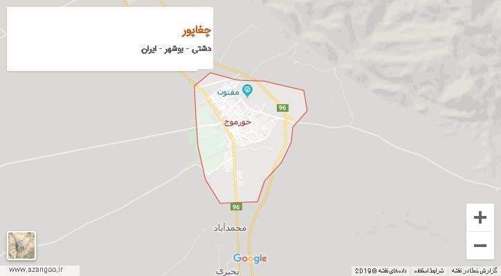 دهستان چغاپور بر روی نقشه
