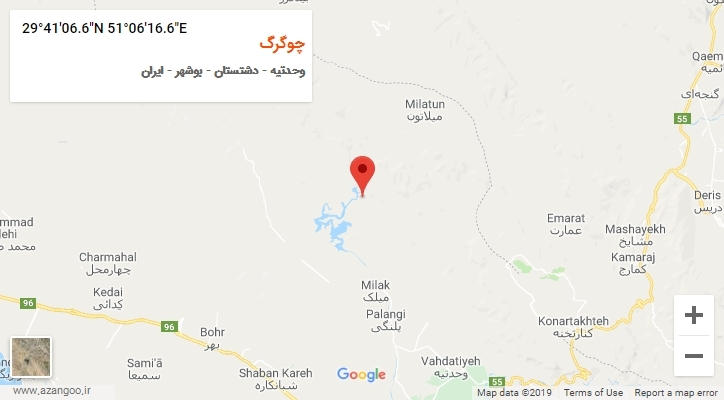 روستای چوگرگ بر روی نقشه