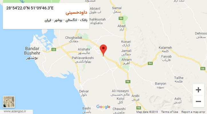 روستای داودحسینی بر روی نقشه