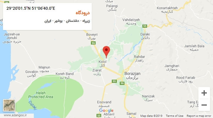 روستای درودگاه بر روی نقشه