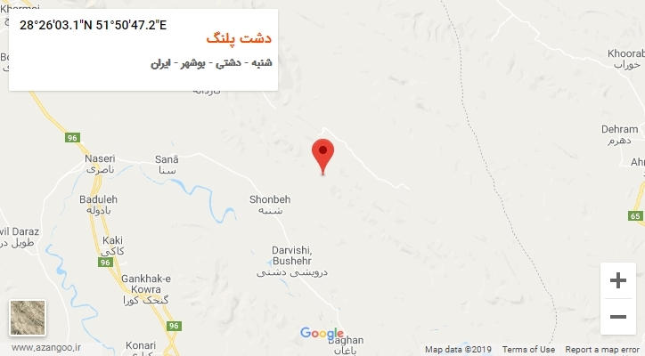 روستای دشت پلنگ بر روی نقشه