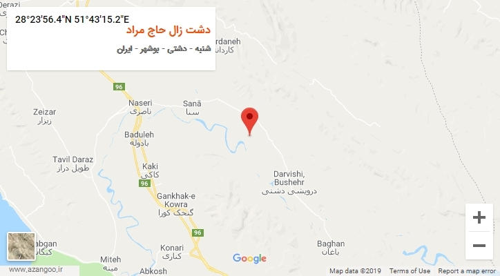 روستای دشت زال حاج مراد بر روی نقشه