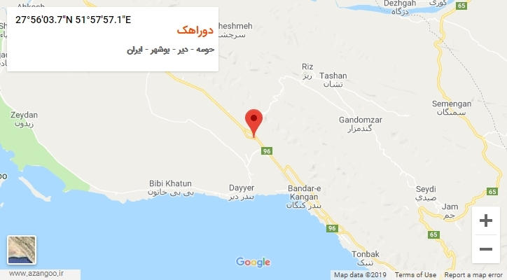 روستای دوراهک بر روی نقشه