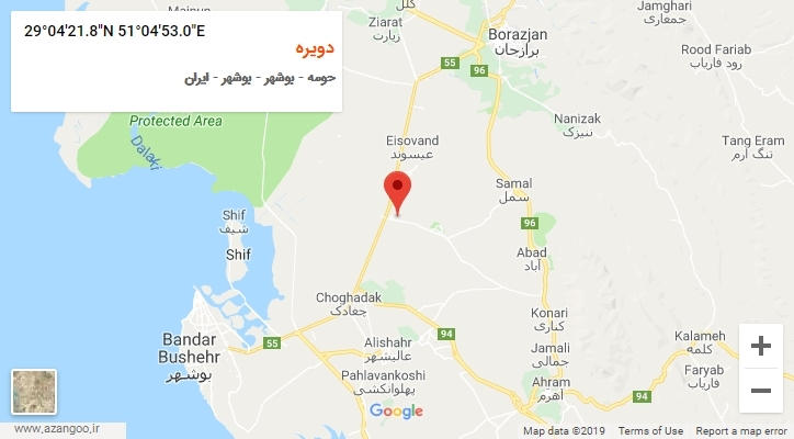 روستای دویره بر روی نقشه