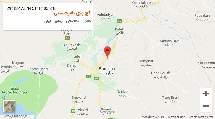 روستای گچ پزی باقرحسینی بر روی نقشه
