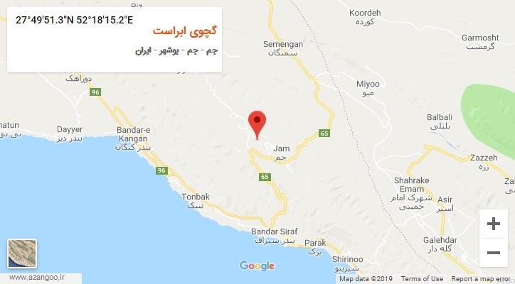 روستای گچوی ابراست بر روی نقشه