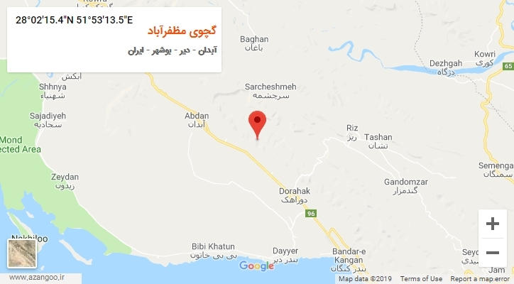 روستای گچوی مظفرآباد بر روی نقشه