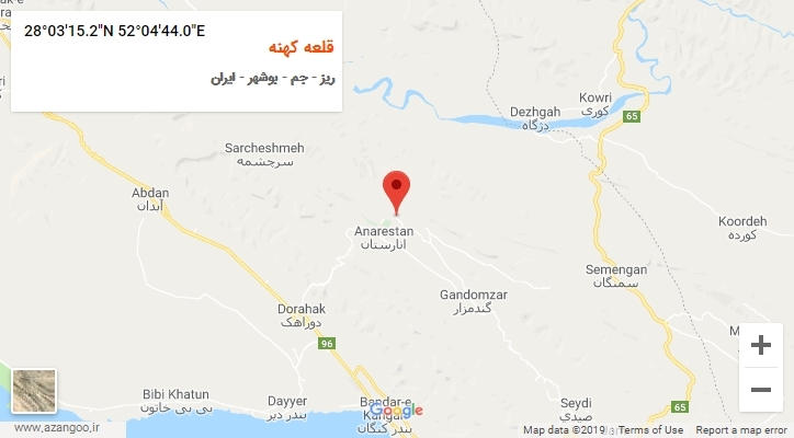 روستای قلعه کهنه بر روی نقشه