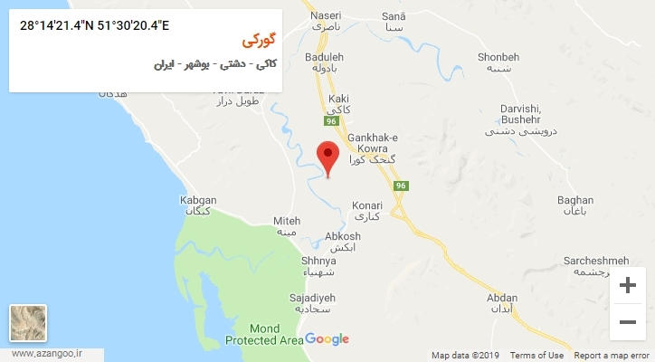 روستای گورکی بر روی نقشه