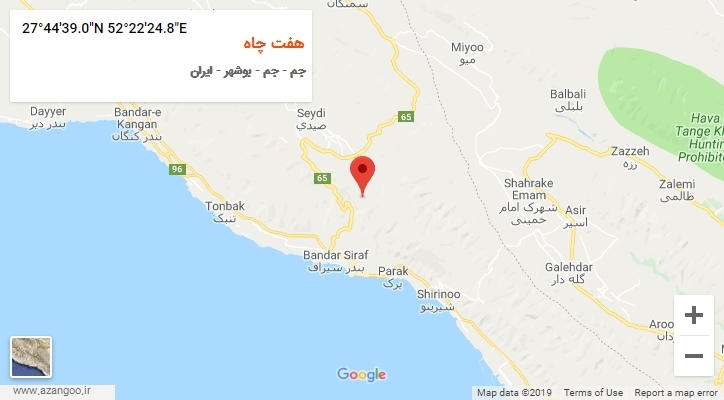 روستای هفت چاه بر روی نقشه