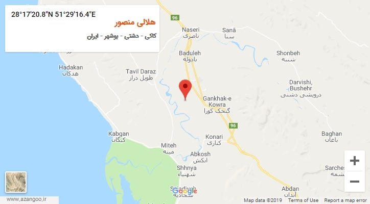 روستای هلالی منصور بر روی نقشه