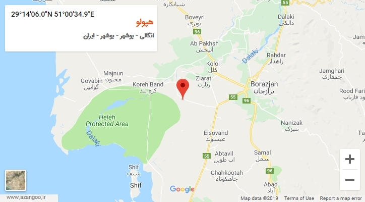 روستای هپولو بر روی نقشه