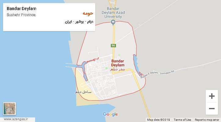 دهستان حومه بر روی نقشه