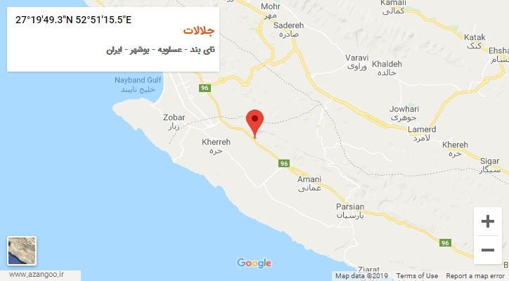 روستای جلالات بر روی نقشه