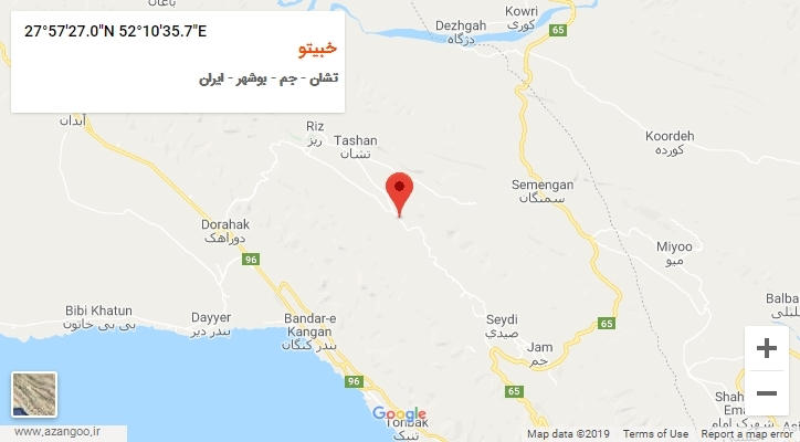 روستای خبیتو بر روی نقشه