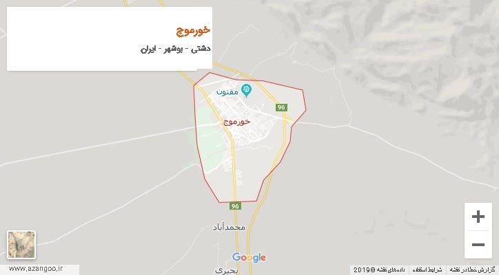 دهستان خورموج بر روی نقشه