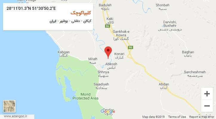 روستای کلبیاکوچک بر روی نقشه