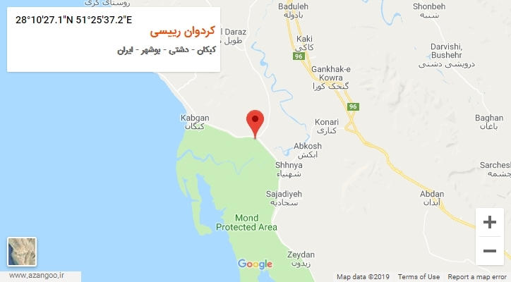 روستای کردوان رییسی بر روی نقشه