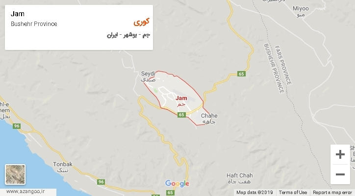 دهستان کوری بر روی نقشه