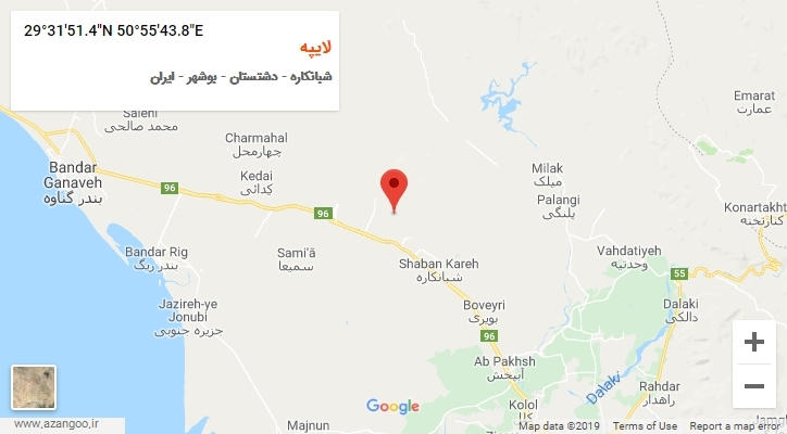 روستای لایپه بر روی نقشه