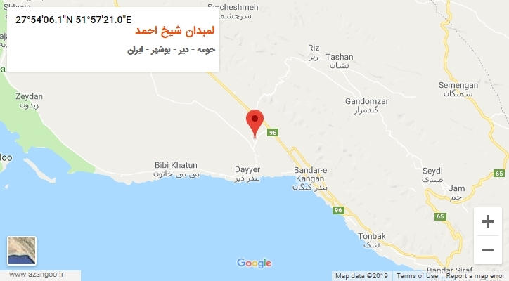 روستای لمبدان شیخ احمد بر روی نقشه