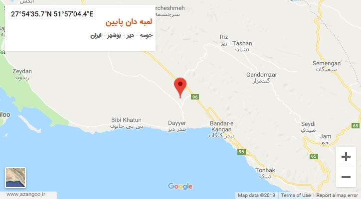 روستای لمبه دان پایین بر روی نقشه