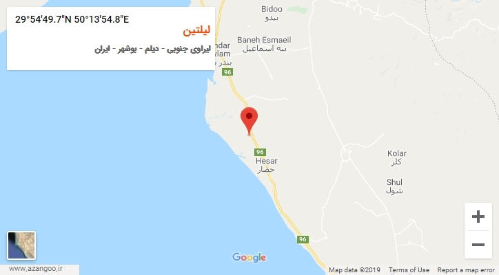 روستای لیلتین بر روی نقشه