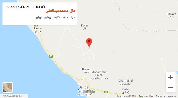 روستای مال محمدعبدالعلی بر روی نقشه