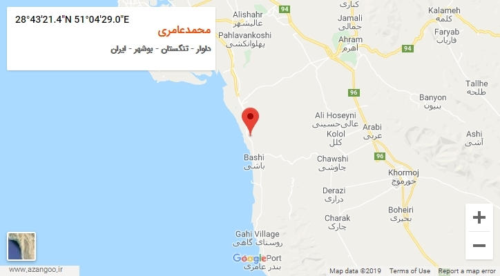 روستای محمدعامری بر روی نقشه