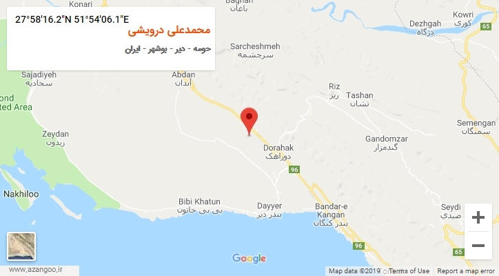 روستای محمدعلی درویشی بر روی نقشه