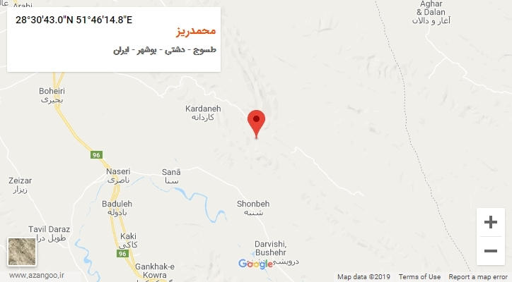 روستای محمدریز بر روی نقشه