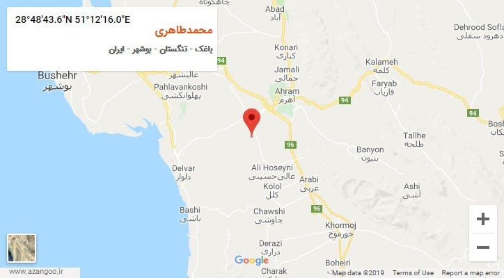 روستای محمدطاهری بر روی نقشه