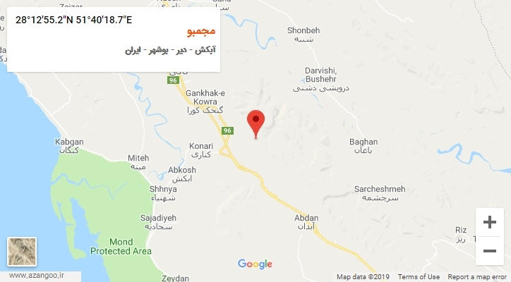روستای مجمبو بر روی نقشه