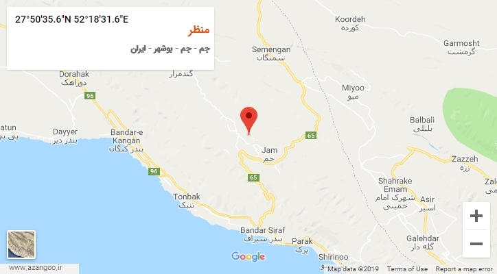 روستای منظر بر روی نقشه