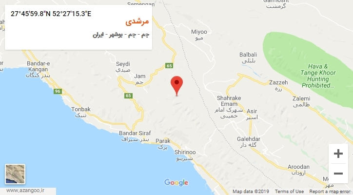 روستای مرشدی بر روی نقشه
