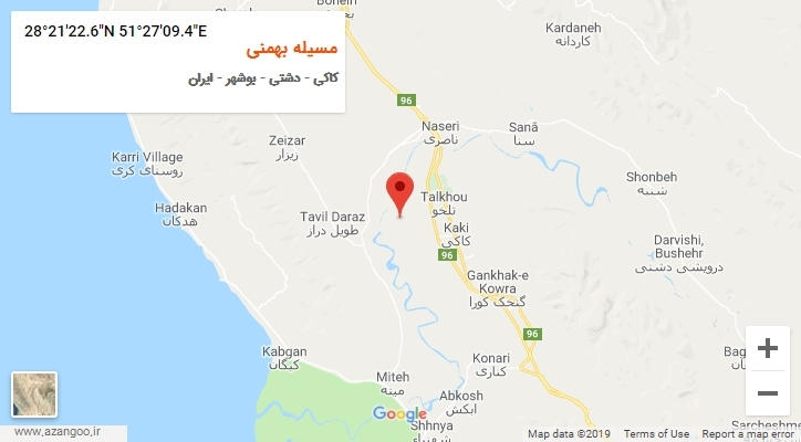 روستای مسیله بهمنی بر روی نقشه
