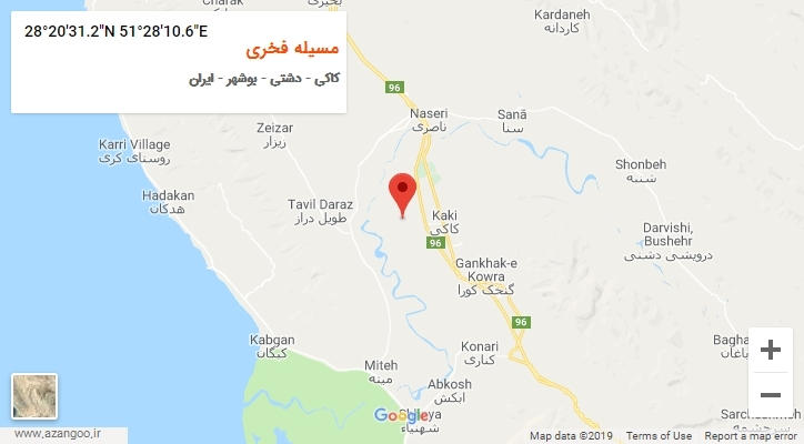 روستای مسیله فخری بر روی نقشه