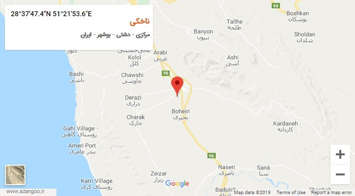 روستای ناخکی بر روی نقشه