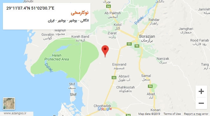 روستای نوکارمخی بر روی نقشه