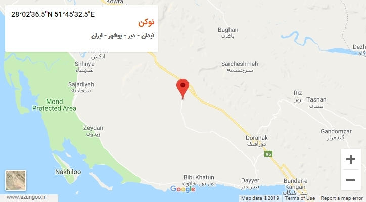 روستای نوکن بر روی نقشه