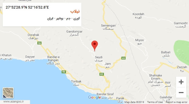 روستای نیلاب بر روی نقشه